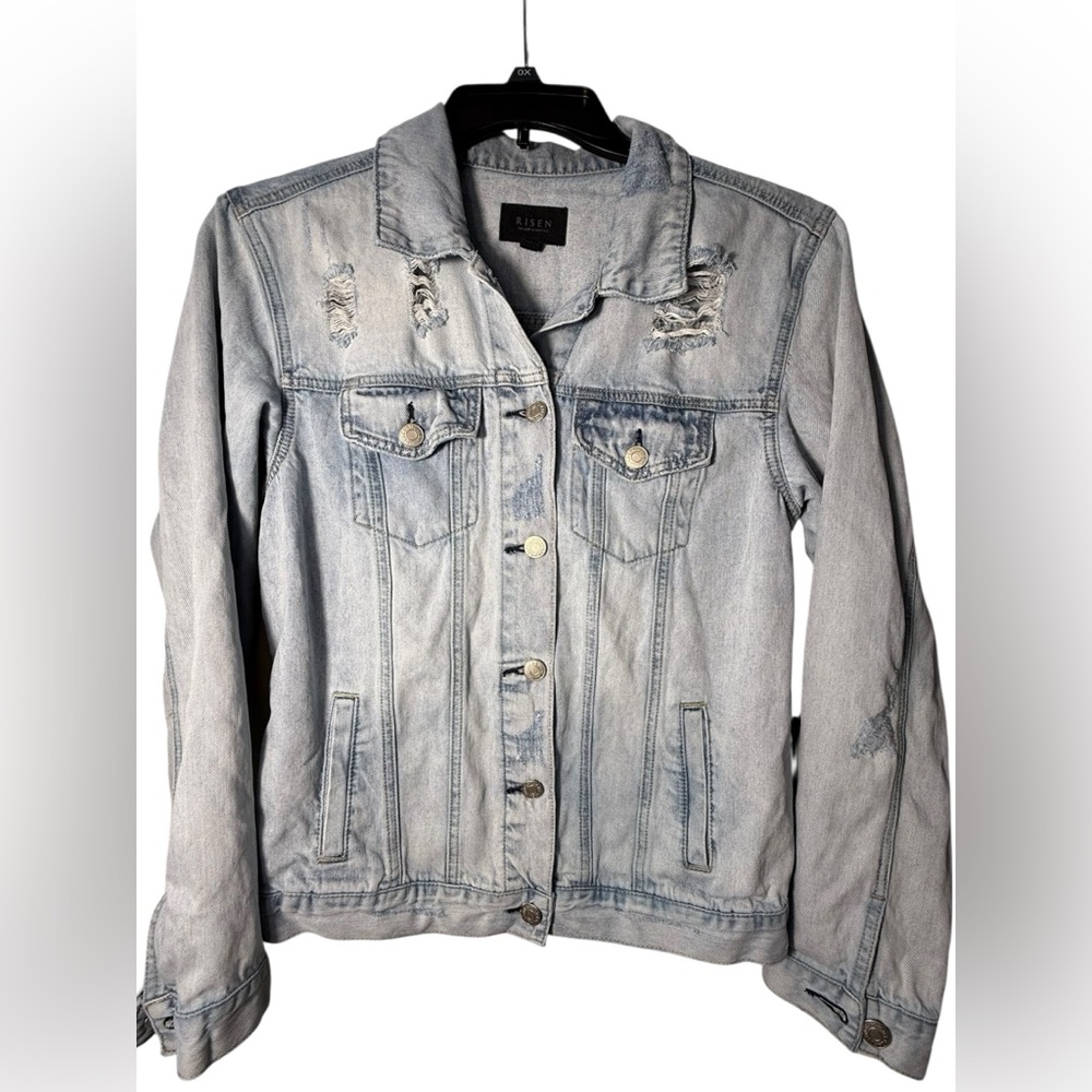 Risen Denim Distressed Jeans Size Small